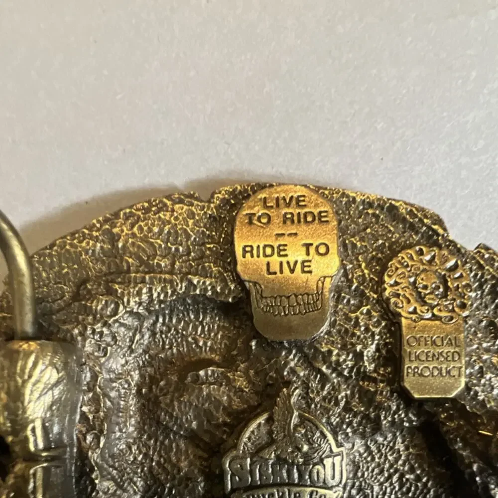 Siskiyou Brass Belt Buckle Easyrider 1992 Live to Ride Ride to Live